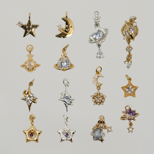 Vibrato Clip-On Charms 02 - Stars & Moons